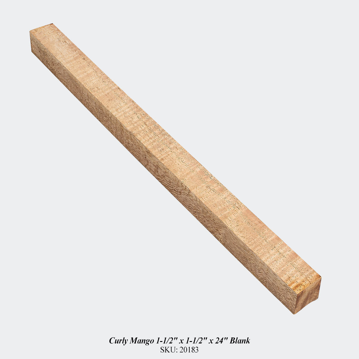 Curly Mango 1-1/2" x 1-1/2" x 24" Blank