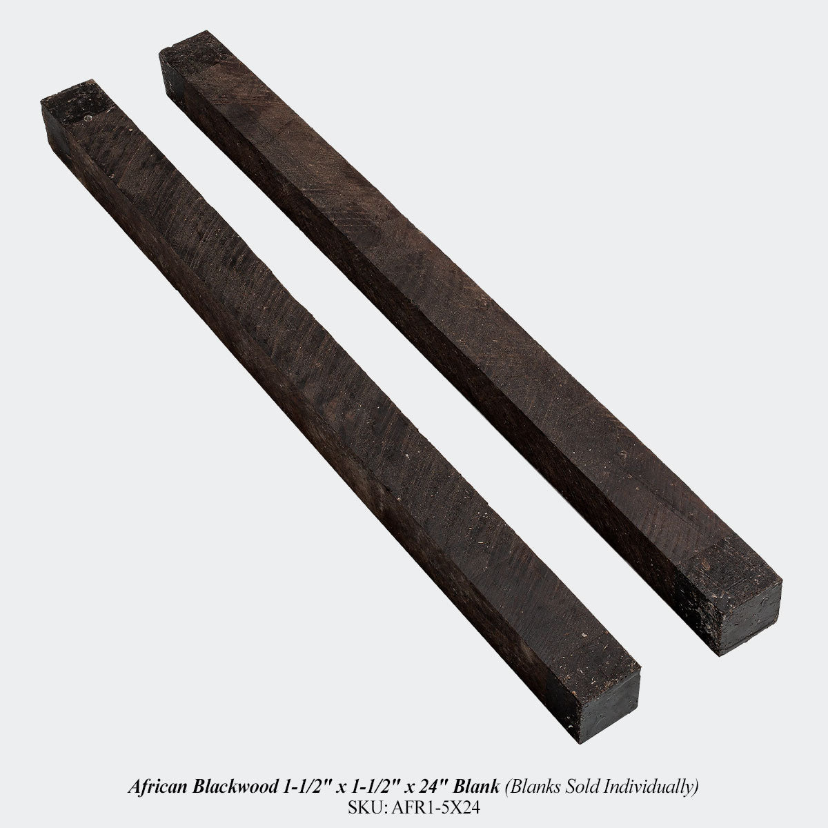 african blackwood 1 1/2 inch diameter 24 inch blank