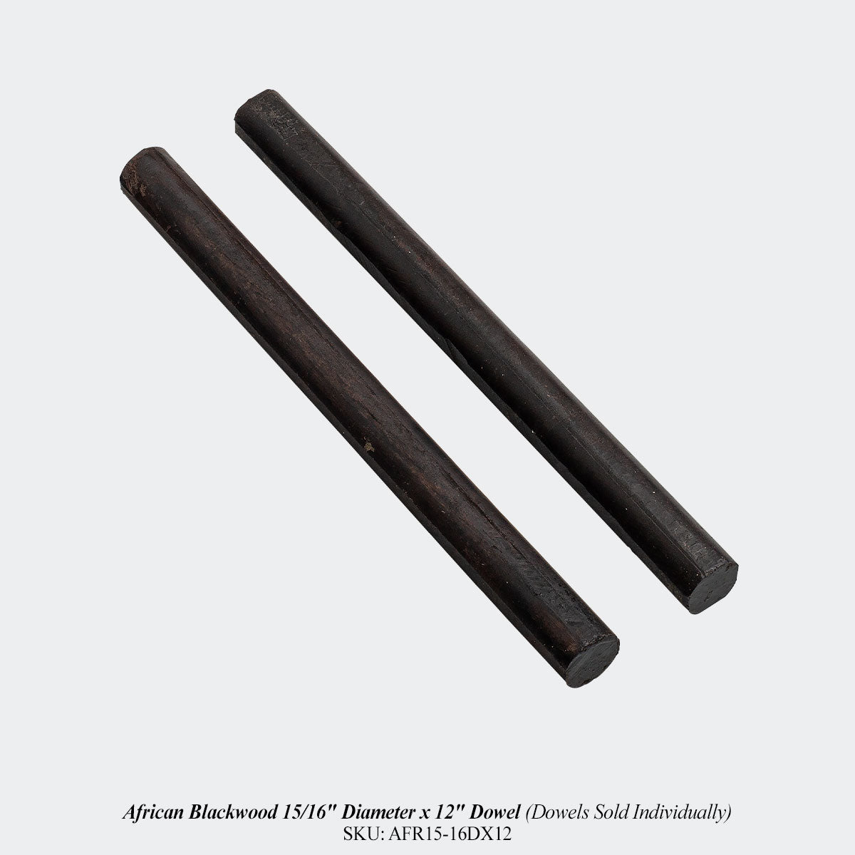 african blackwood 15/16 inch diameter 12 inch dowel