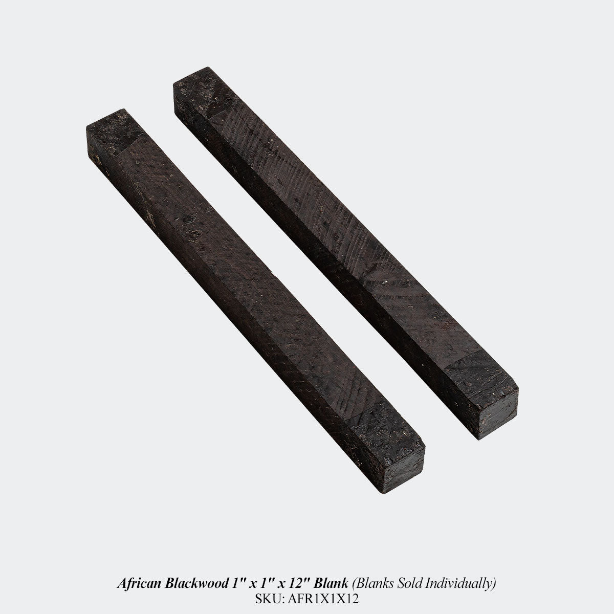 african blackwood 1 inch by 1 inch by 12 inch blank