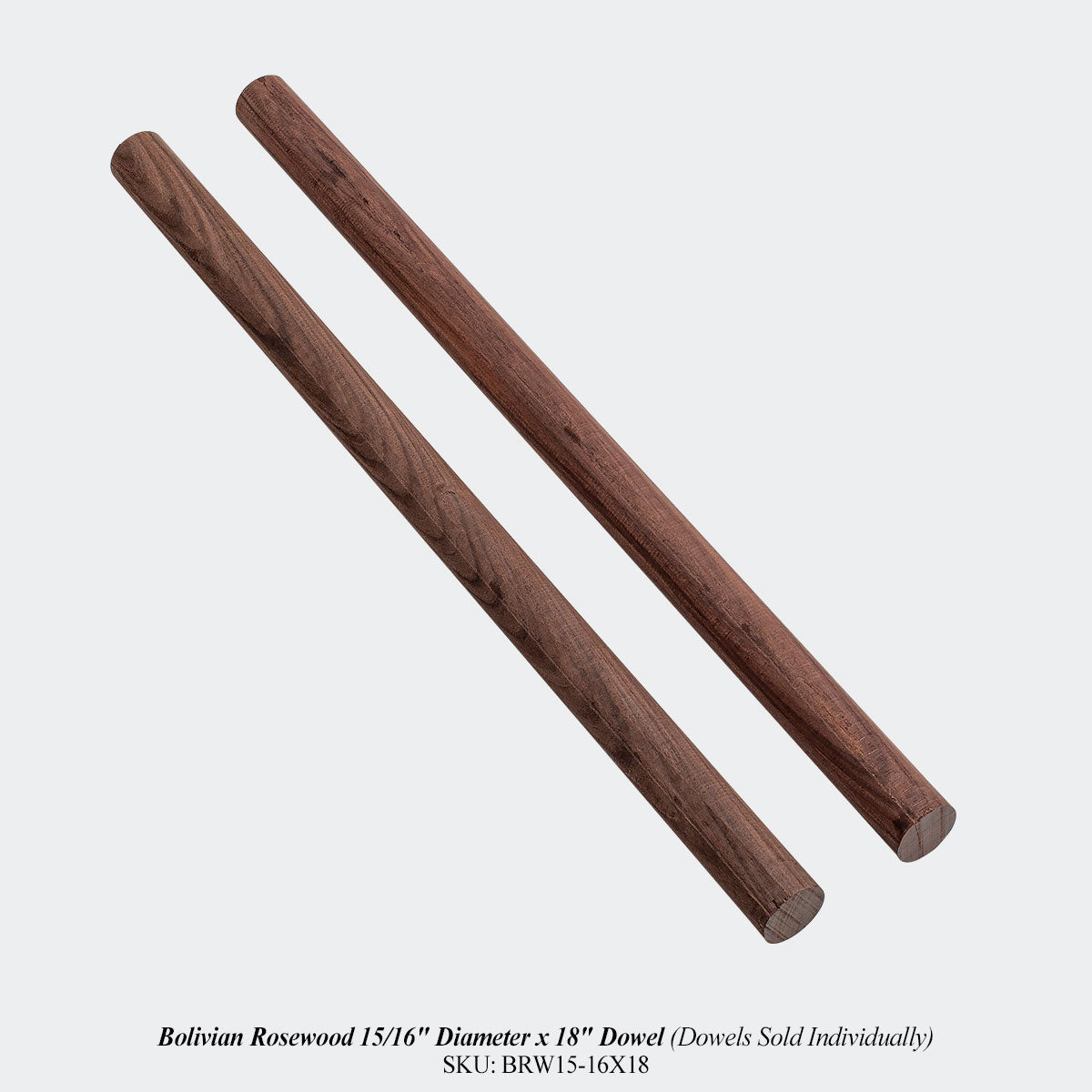 Bolivian Rosewood 15/16" Diameter x 18" Dowel (Dowels Sold Individually)