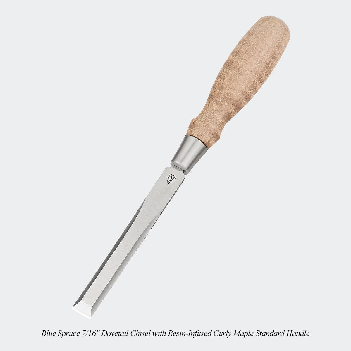 7/16 inch dovetail chisel curly maple handle