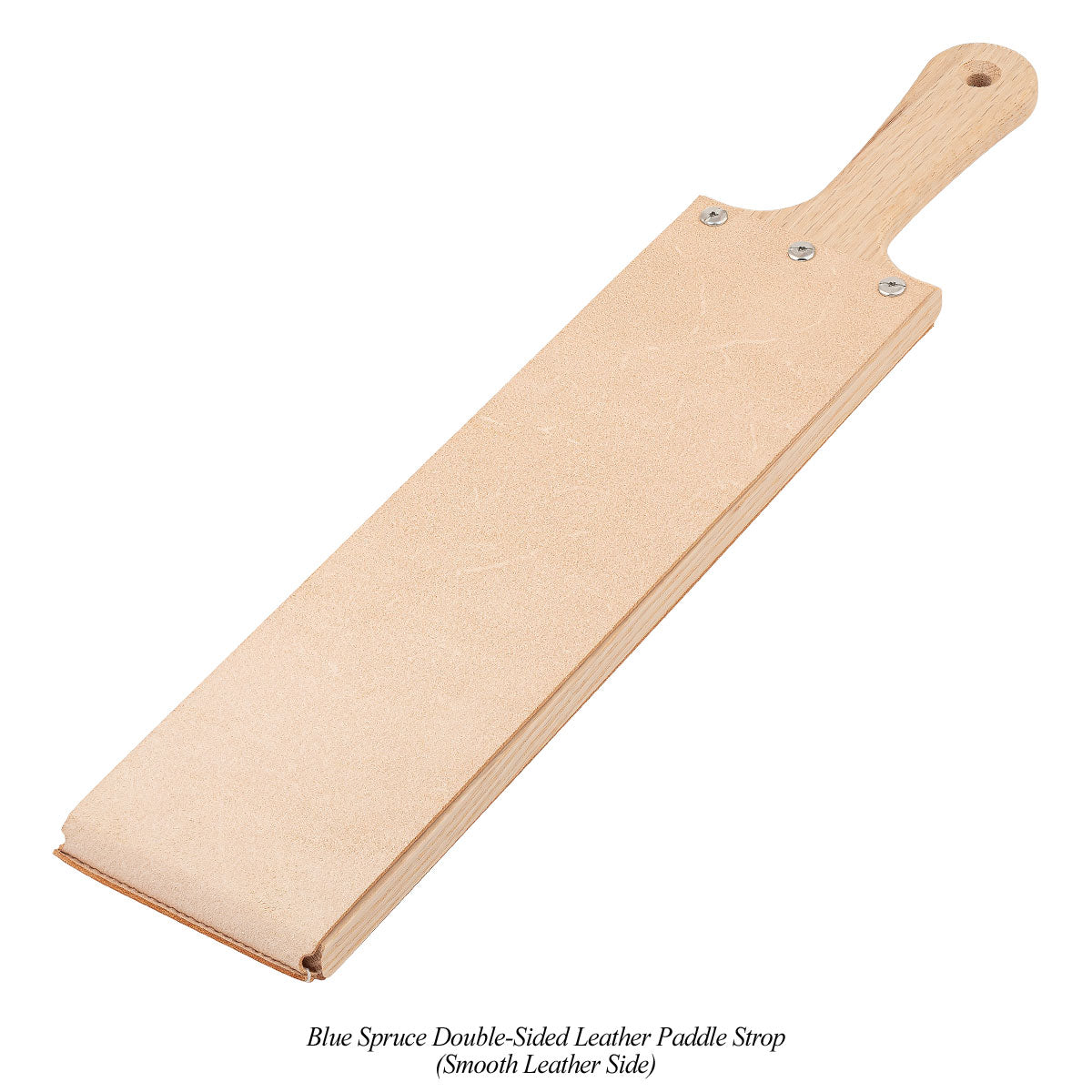 Blue Spruce Double-Sided Leather Paddle Strop (Smooth Leather Side)