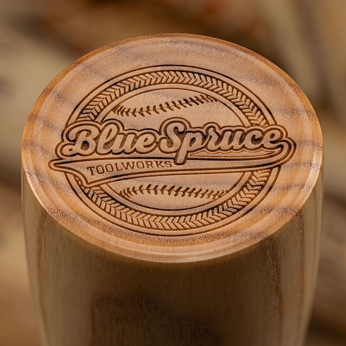 Closeup of the engraving on the mallet head.