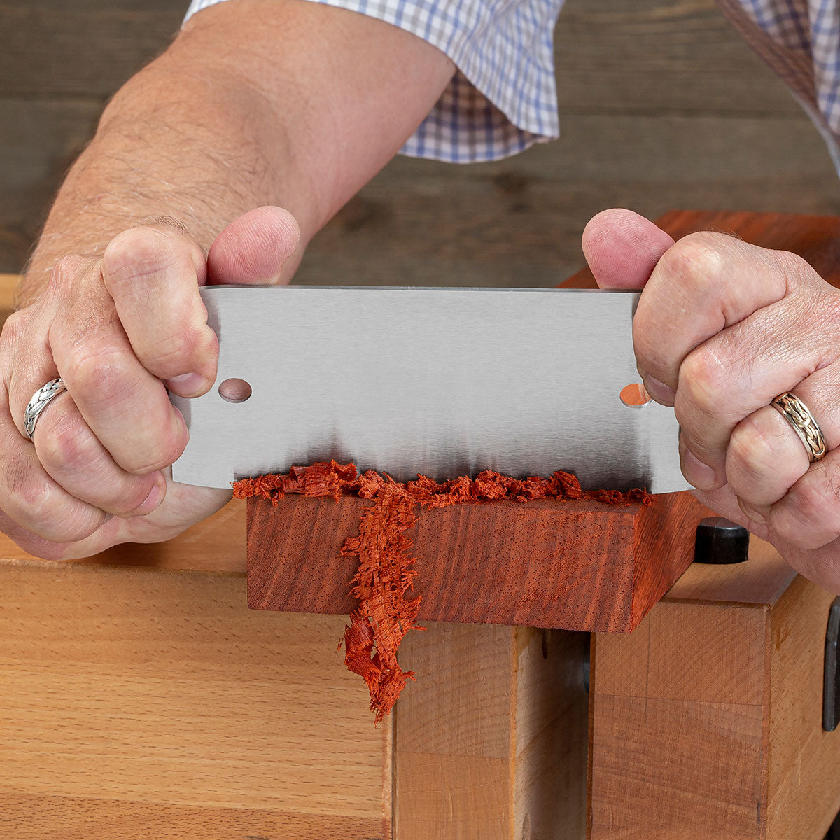 straight curved card scraper