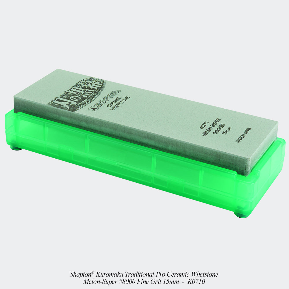 Shapton® Kuromaku Traditional Pro Ceramic Whetstone - Melon-Super #8000 Fine Grit 15mm - K0710