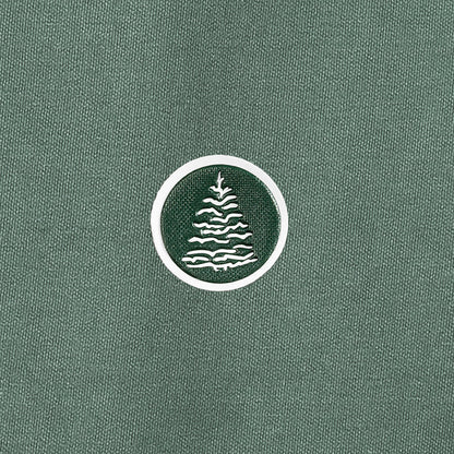 Close-up view of the PVC tree logo