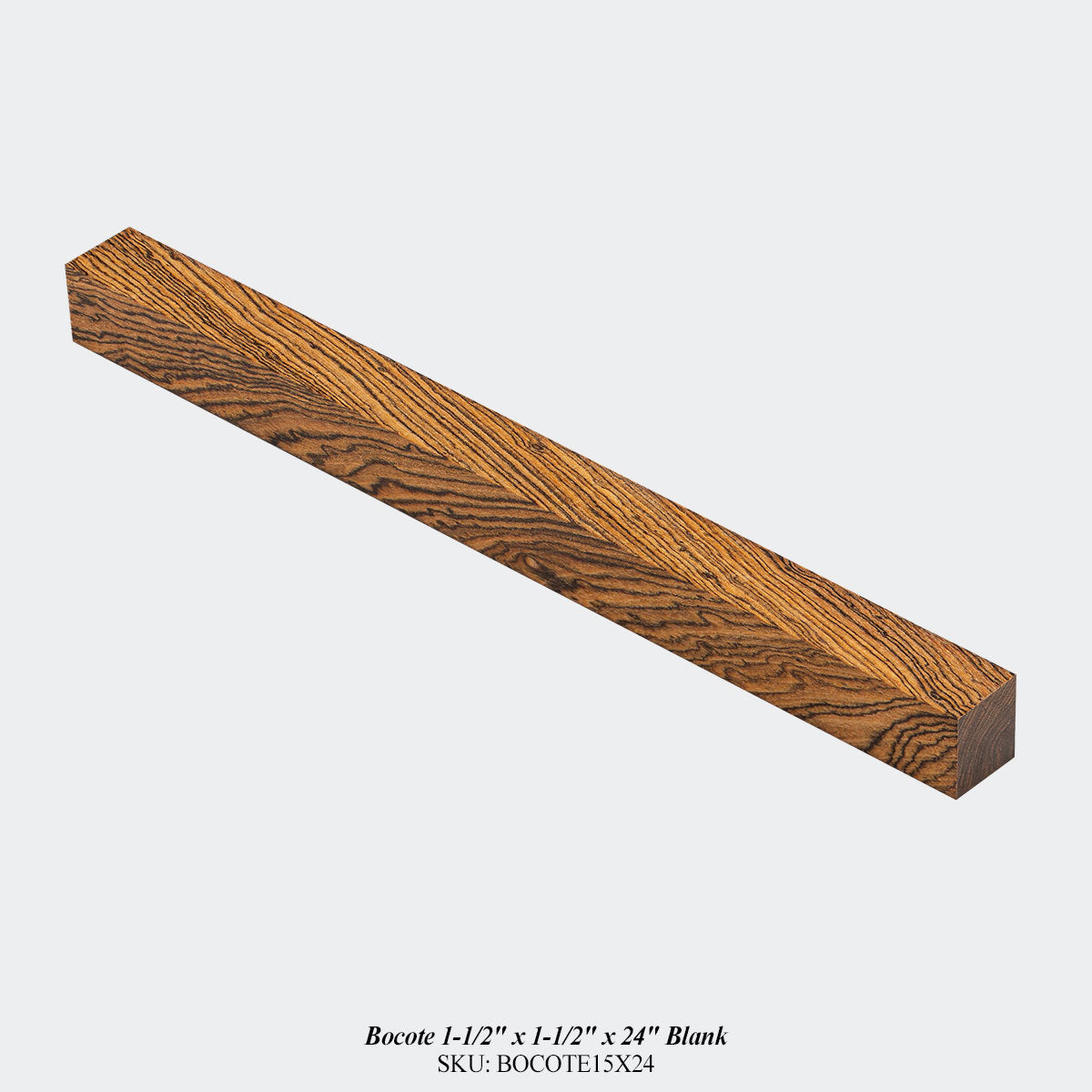 Bocote 1-1/2" x 1-1/2" x 24" Blank