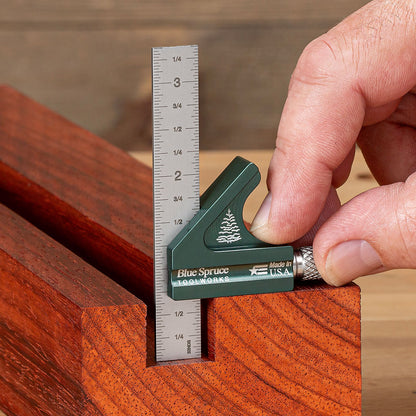 Mini Combination Square with 1/4" and 1/2" Blades