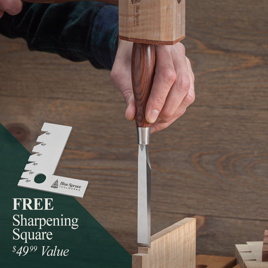 Bench Chisel 3-Piece Expansion Set & Free Sharpening Square