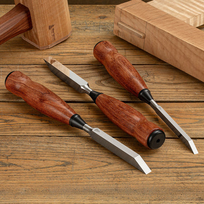 Limited Run Waterfall Bubinga Mortise Chisel Set