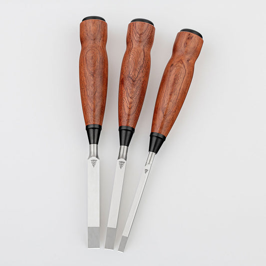 Limited Run Waterfall Bubinga Mortise Chisel Set