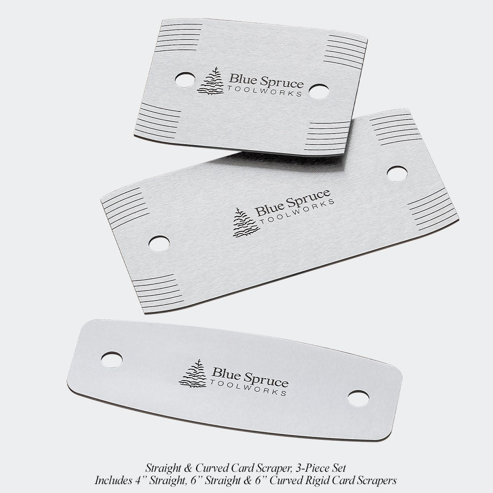 Straight & Curved Card Scraper 3 Piece Set