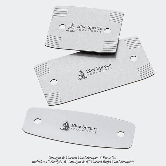 Straight & Curved Card Scraper 3 Piece Set