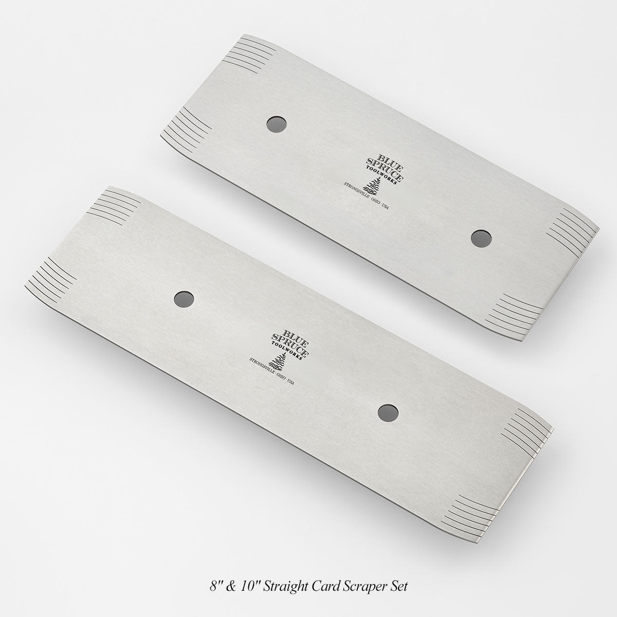 straight card scraper 8 and 10 inch set