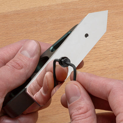 Changing the Chisel Plane’s blade iron is as simple as removing and reinstalling a single screw.