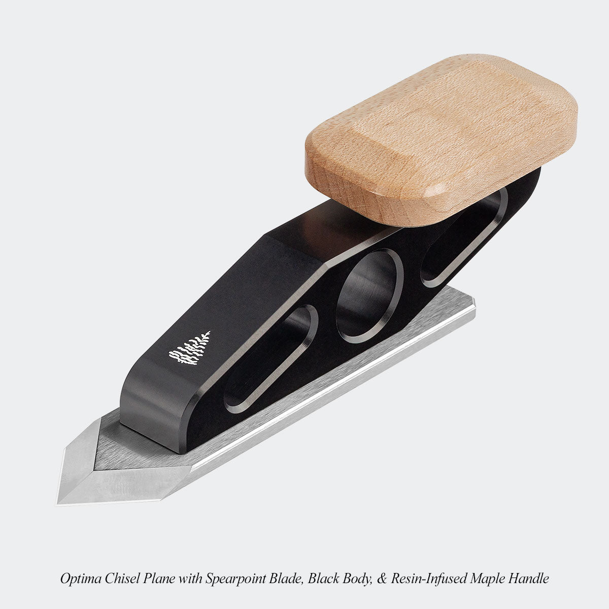 Optima Chisel Plane with Spearpoint Blade Iron (Black)