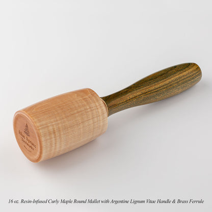 16-ounce Lignum Vitae Round Mallet