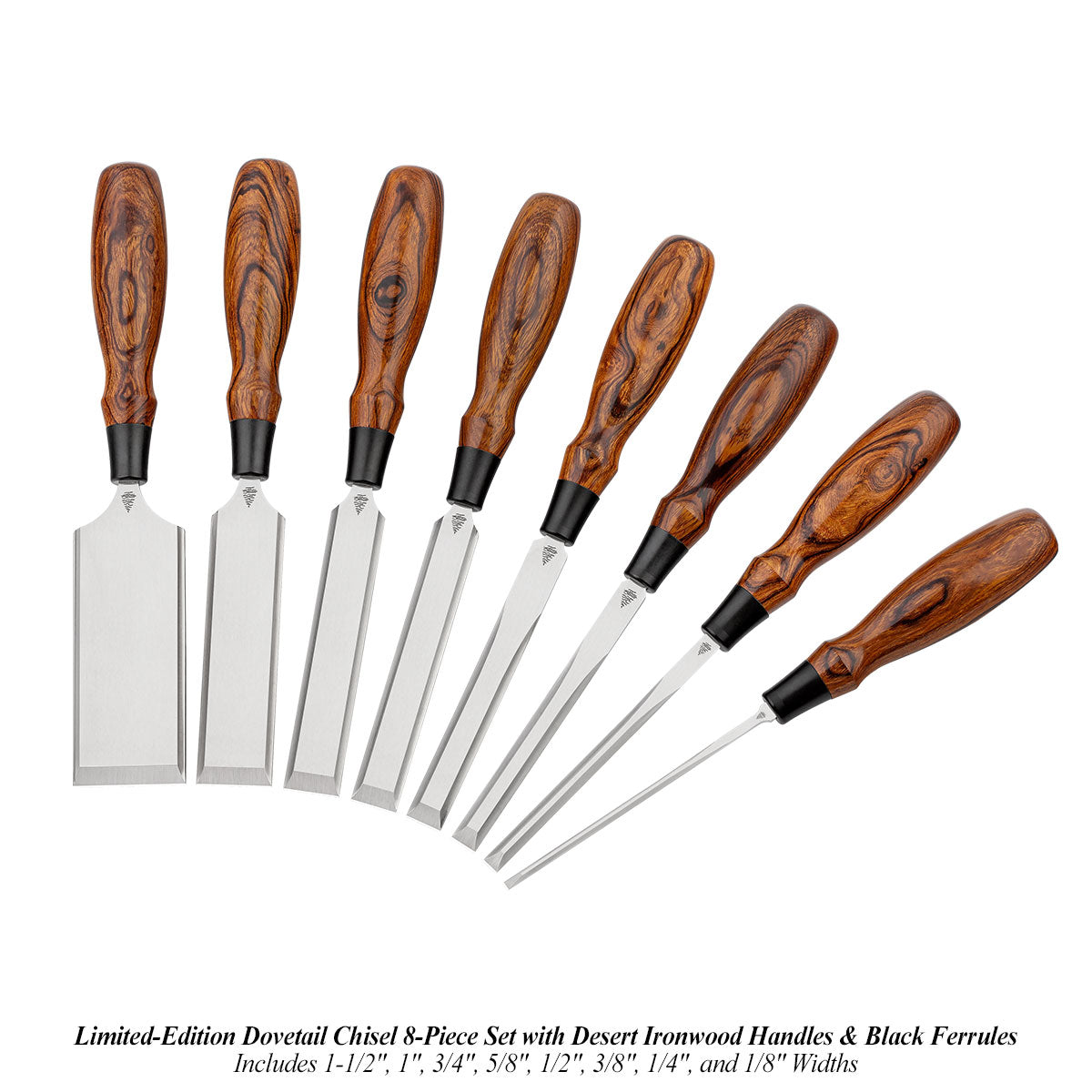 Limited Edition Blue Spruce Toolworks Desert Ironwood Chisel Sets