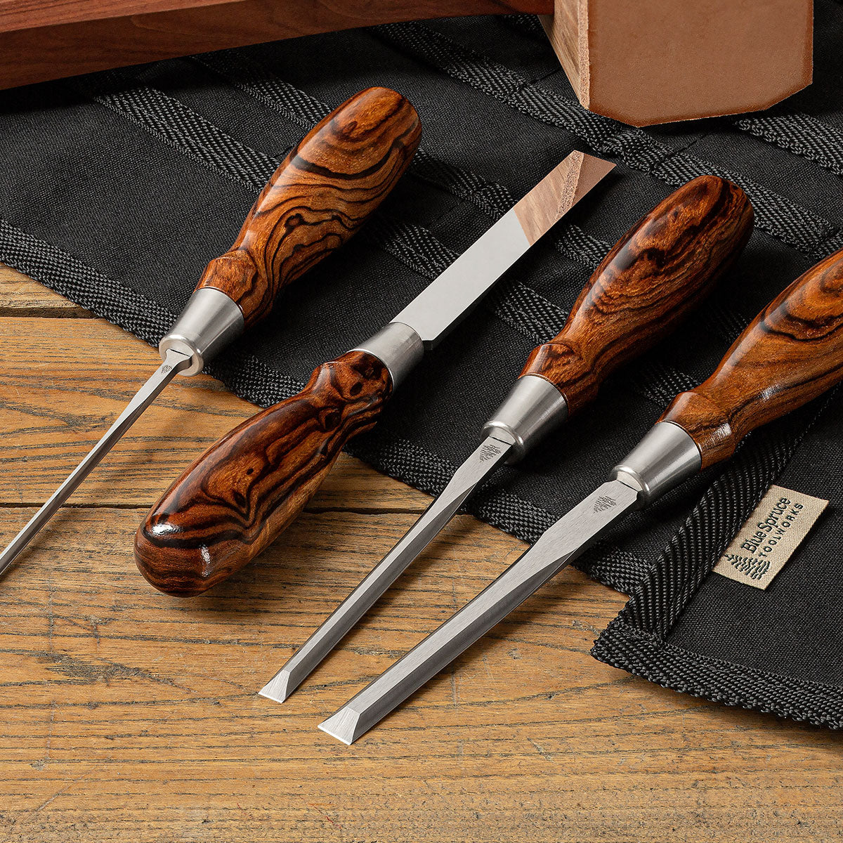 Limited-Run Desert Ironwood Dovetail Chisels, 4-Piece Set