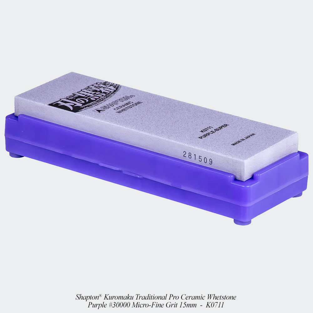 Shapton® Kuromaku Traditional Pro Ceramic Whetstone - Purple #30000 Micro-Fine Grit 15mm  -  K0711