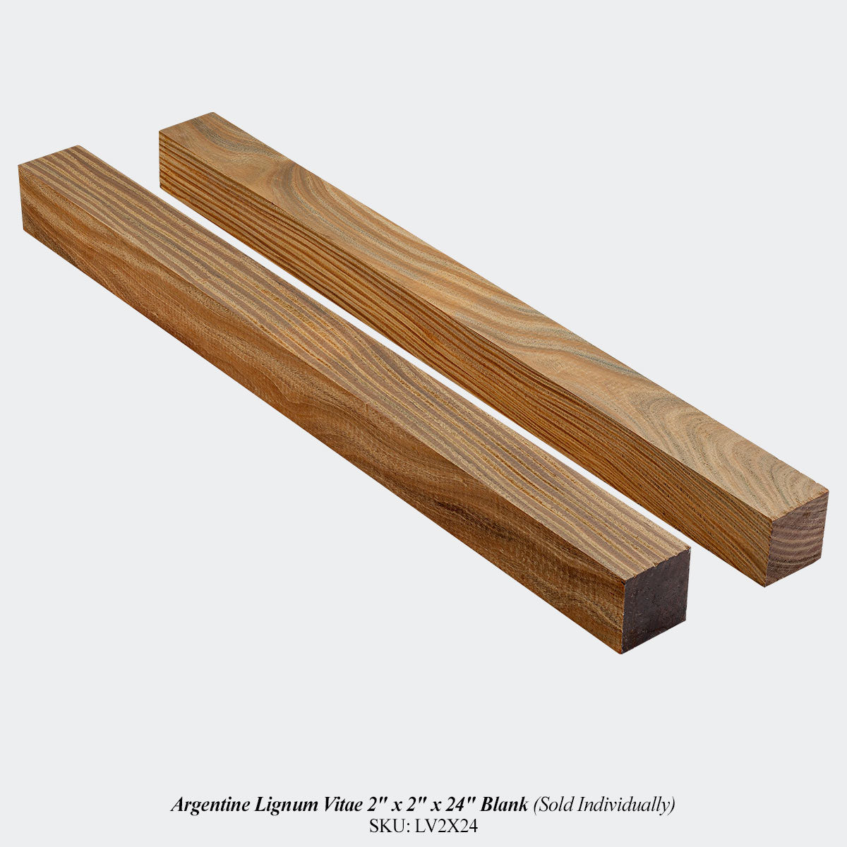 2 x 2 x 24 argentine lignum vitae blank