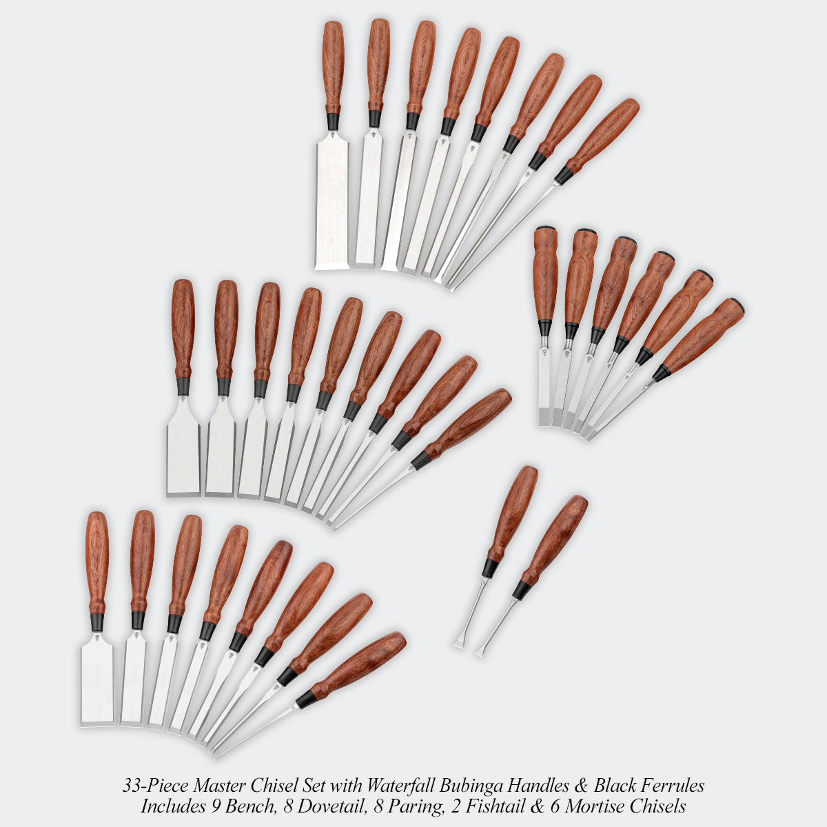 Limited-Run Waterfall Bubinga Mallets & Chisel Sets