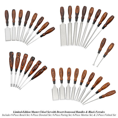 Limited Edition Blue Spruce Toolworks Desert Ironwood Chisel Sets