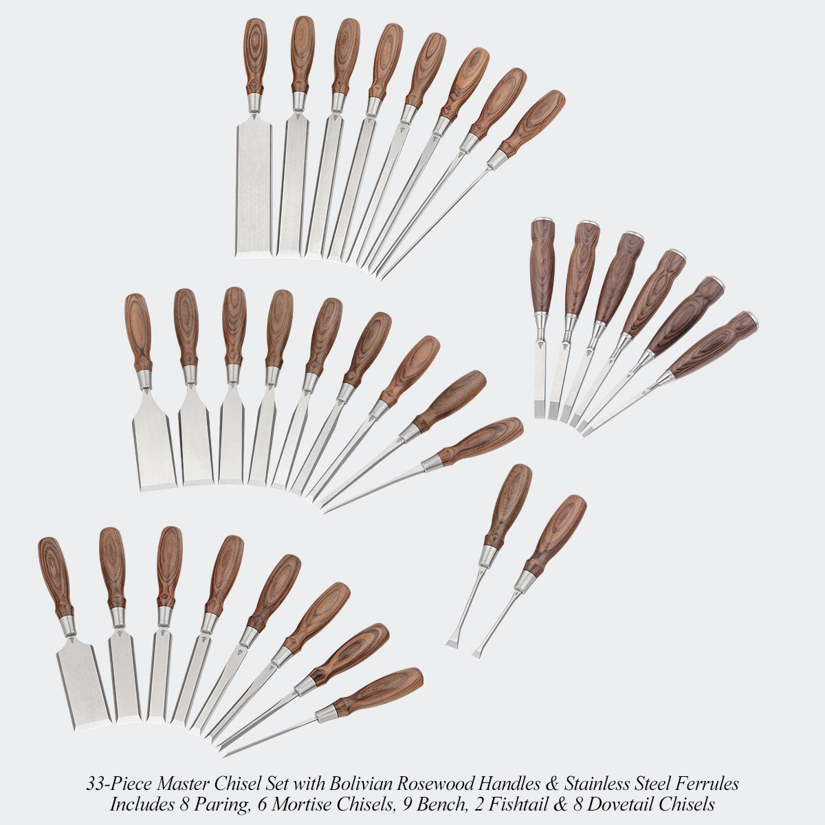 Bolivian Rosewood Chisel Sets