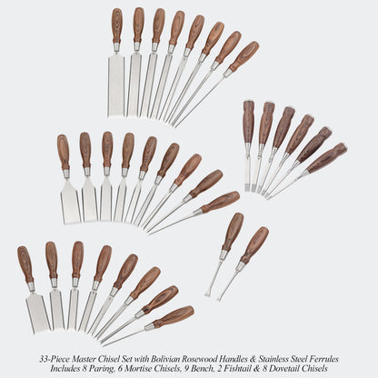 Bolivian Rosewood Chisel Sets