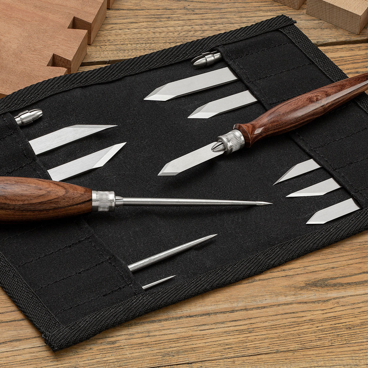 The Blue Spruce Full Marking Tool System Set in Bolivian Rosewood.
