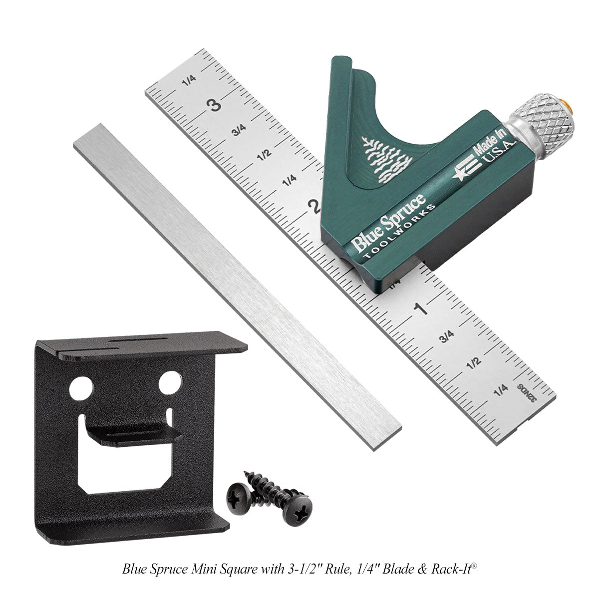 Mini Combination Square with 1/4" and 1/2" Blades