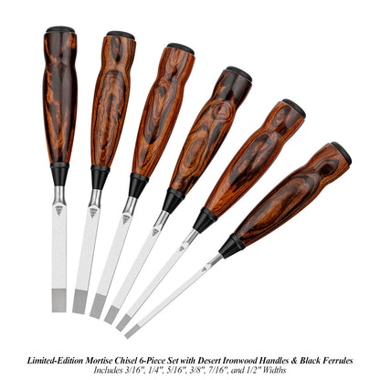 Limited Edition Blue Spruce Toolworks Desert Ironwood Chisel Sets
