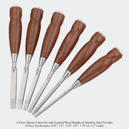 Small-Batch Run Leopard Wood Chisel Sets & Mallets