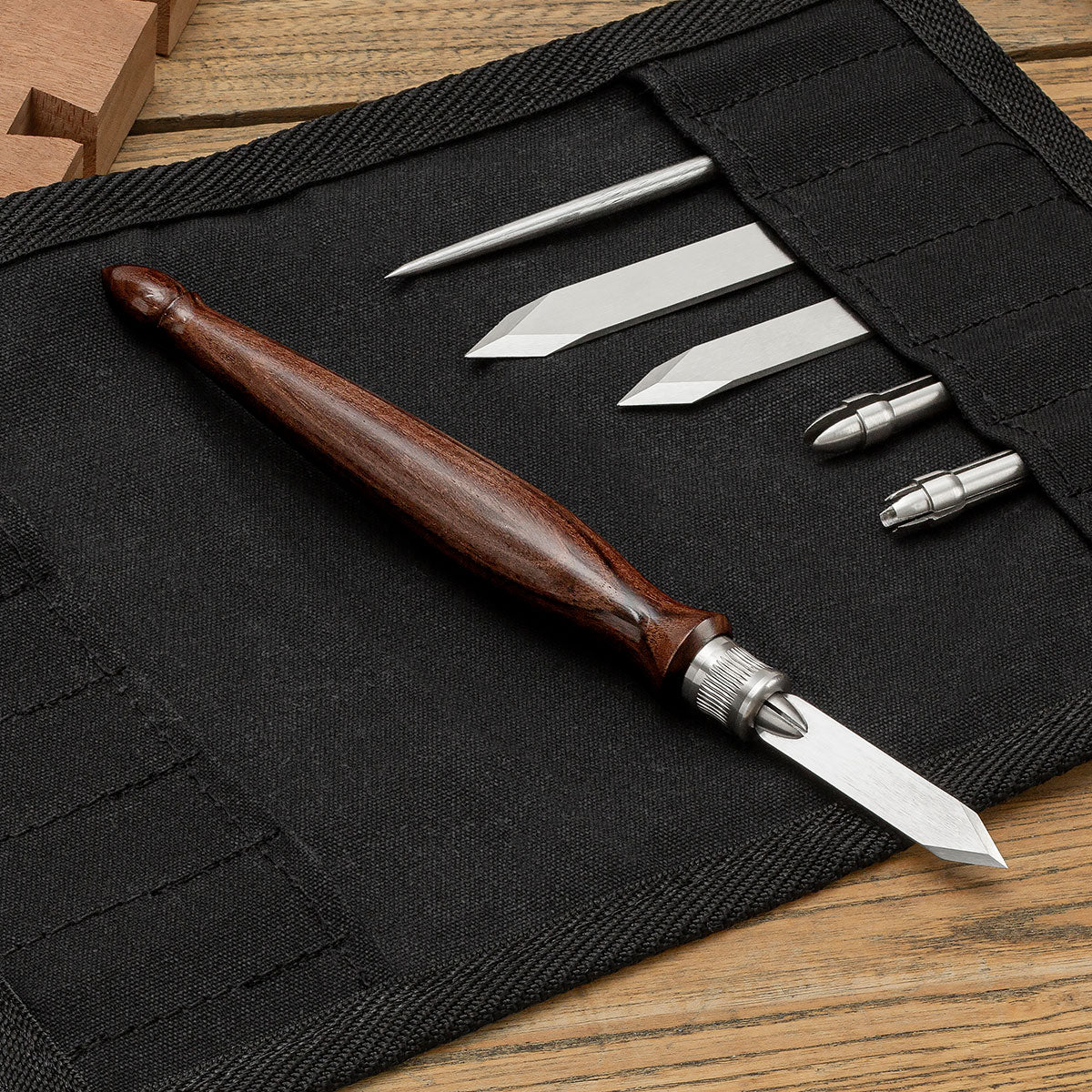 The Blue Spruce Starter Marking Tool System Set in Bolivian Rosewood.