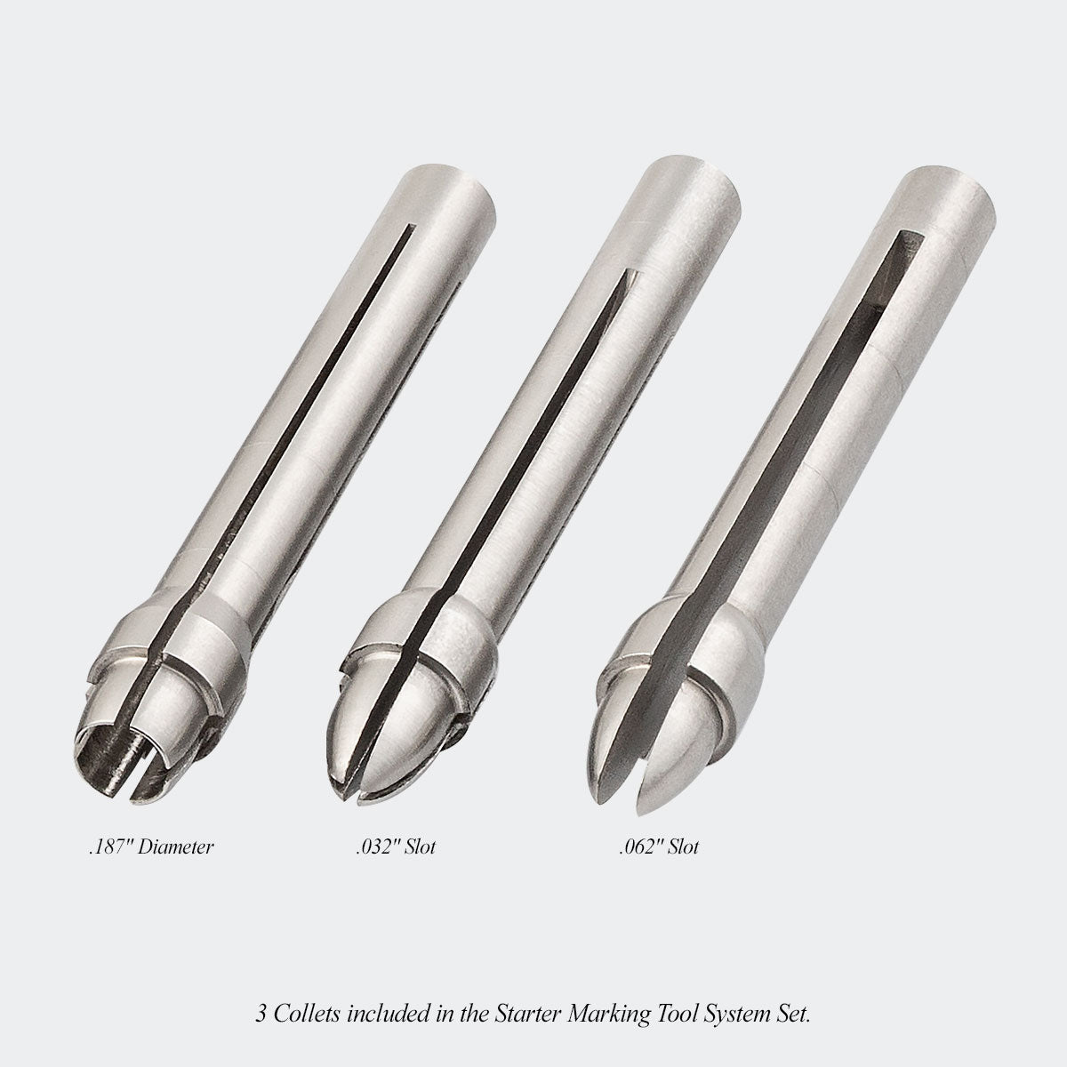 The Starter Marking Tool System Set includes (1) .187 Scratch Awl.