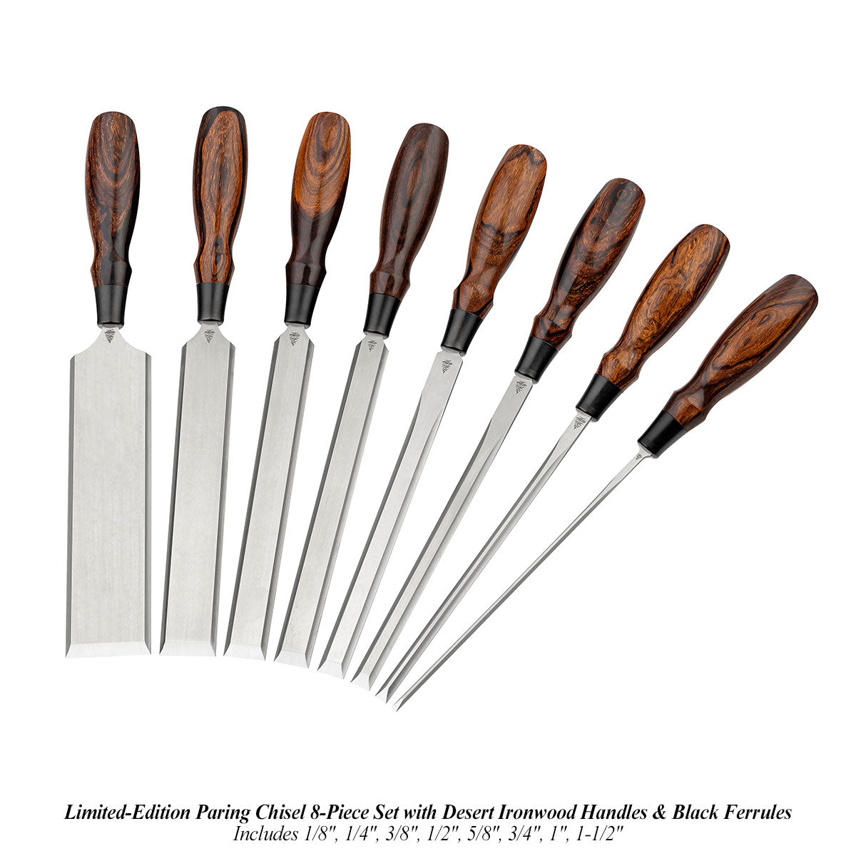 Limited Edition Blue Spruce Toolworks Desert Ironwood Chisel Sets