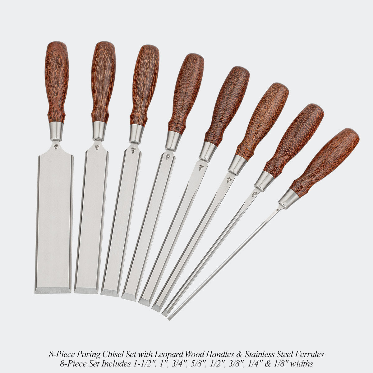 Small-Batch Run Leopard Wood Chisel Sets & Mallets