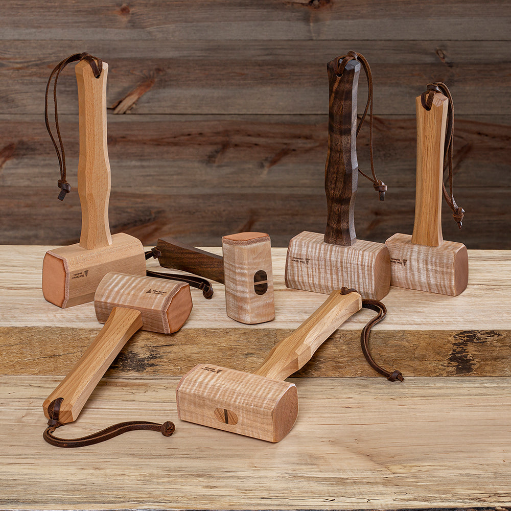 skinny wooden mallets