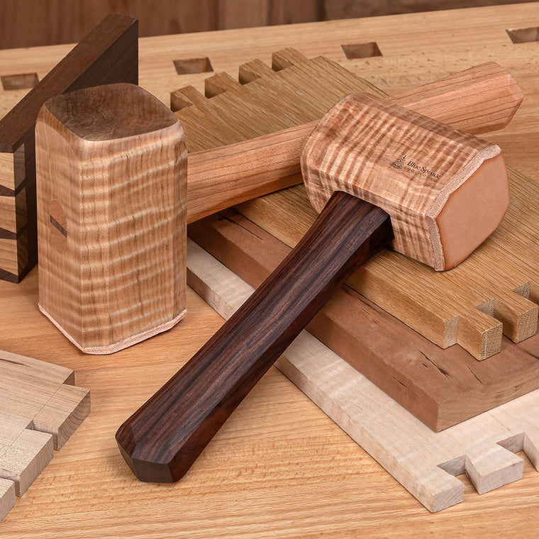 Blue Spruce Large and Small Rectangular Mallets.