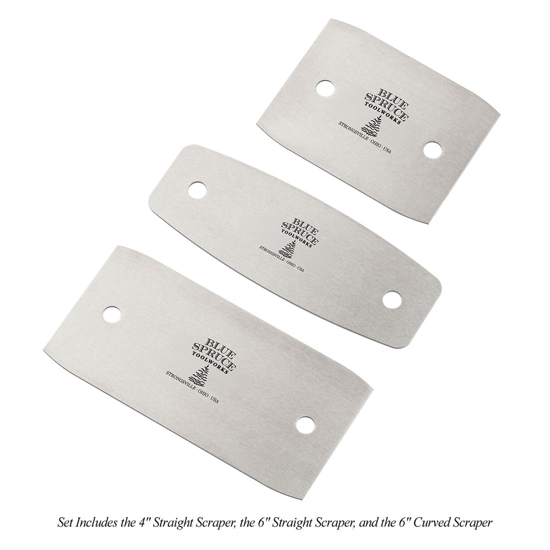 Straight & Curved Card Scraper 3 Piece Set – Blue Spruce Toolworks