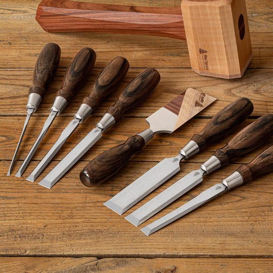Limited-Run Dovetail Chisel Sets With Zircote Handles