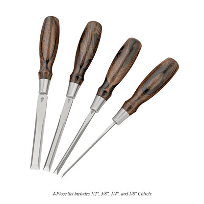 Limited-Run Dovetail Chisel Sets With Zircote Handles
