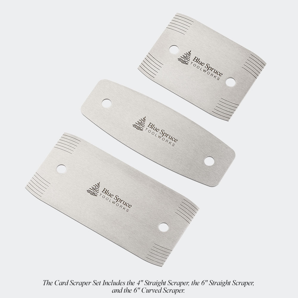 Straight & Curved Card Scrapers - Blue Spruce Toolworks